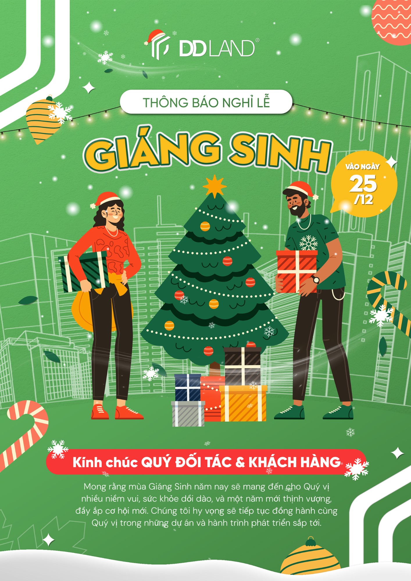 DD LAND TRÂN TRỌNG THÔNG BÁO NGHỈ LỄ GIÁNG SINH